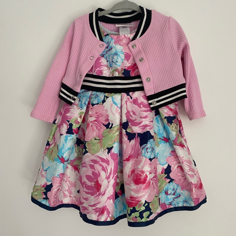 Sweet Heart Rose Dress and Jacket set 2T little girls